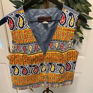 Vintage Alexander Campbell Paisley Lightweight Vest 4 S